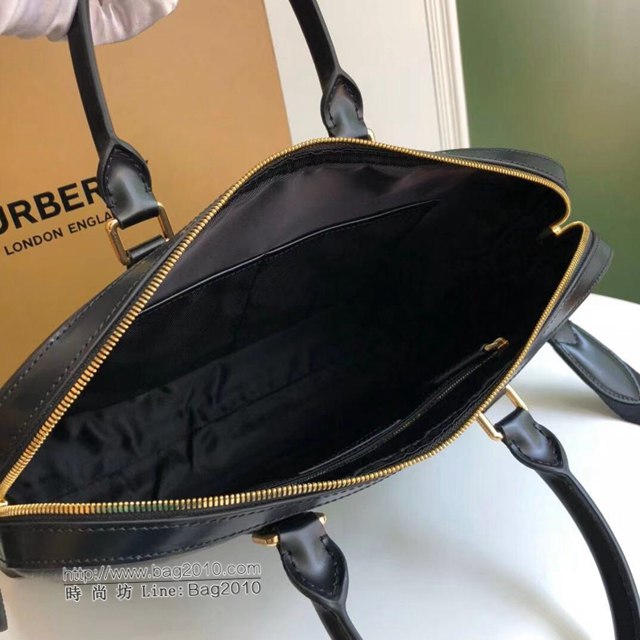Burberry專櫃新款男包 巴寶莉經典煙熏格紋男士手提公事包  db1244